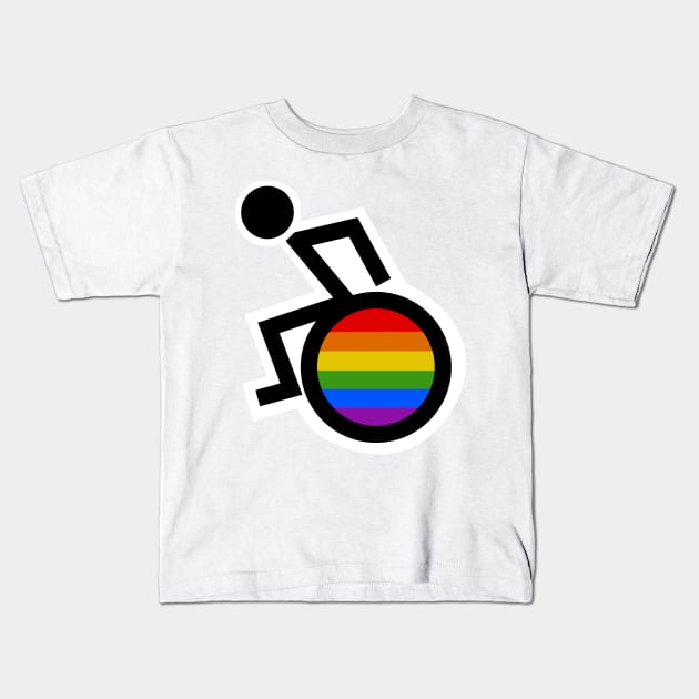 LGBT / Disability Pride Kids T-Shirt by amandamccoyart